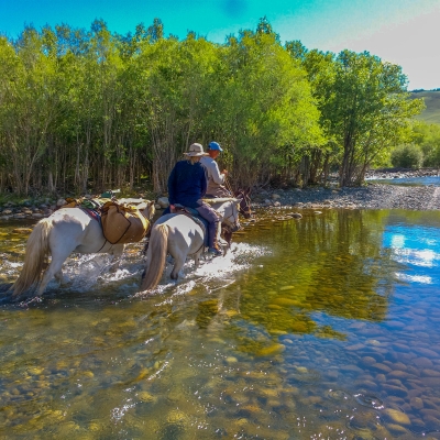 Horse Trekking - Horse riding crossing river