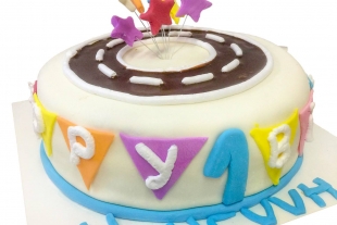Fondant Birthday 1 year old cake