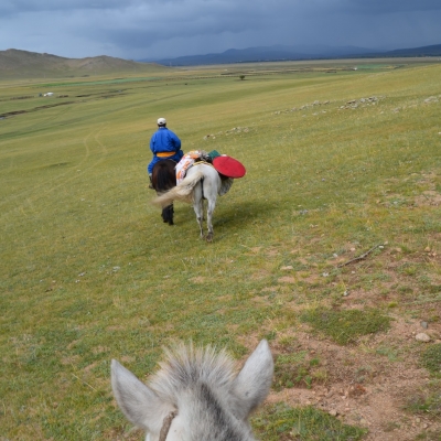 Horse Trekking - Guide leading off